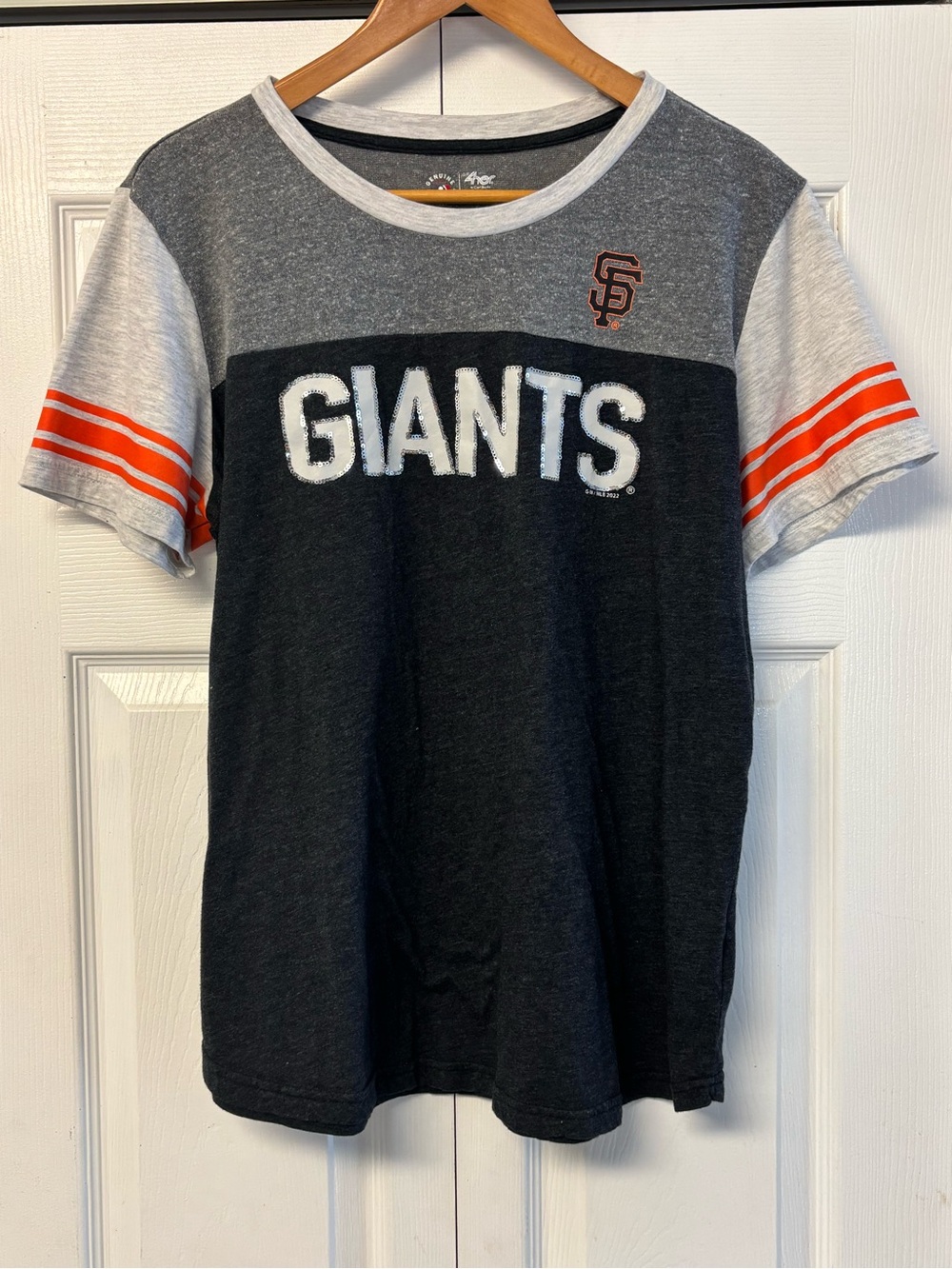 San Francisco Giants Glitter Colorblock Shirt Women’s XXL